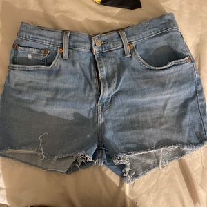 LEVI HIGH RISE DENIM SHORTS